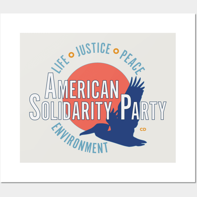 American Solidarity Party Logo with Party Platform Principles Wall Art by ASP